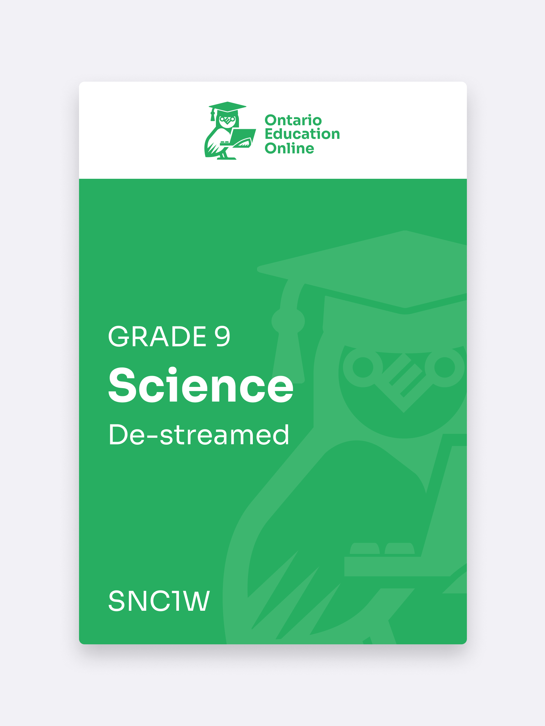 Science Grade 9 (De-streamed)