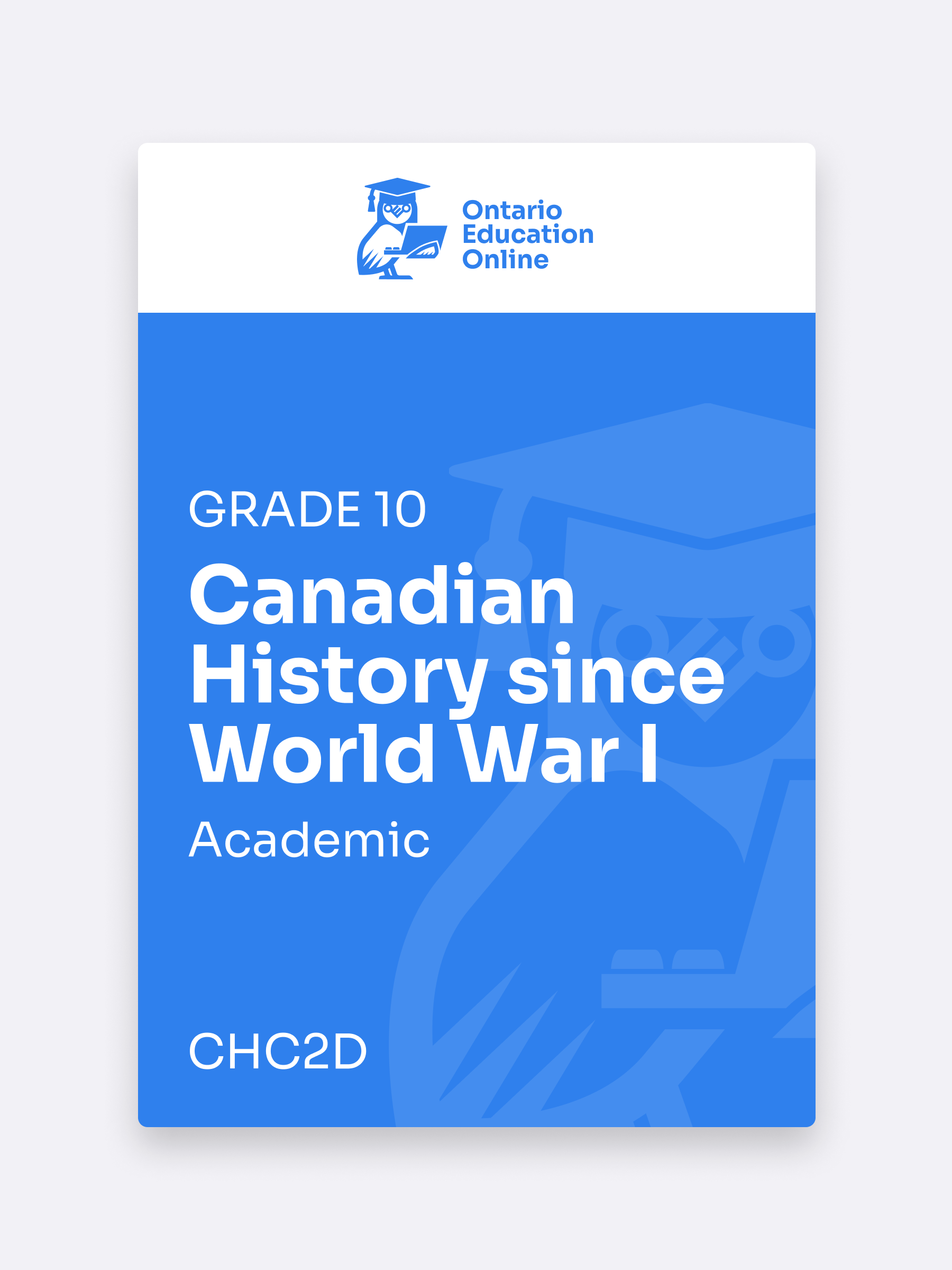 Canadian History Grade 10 (Academic)