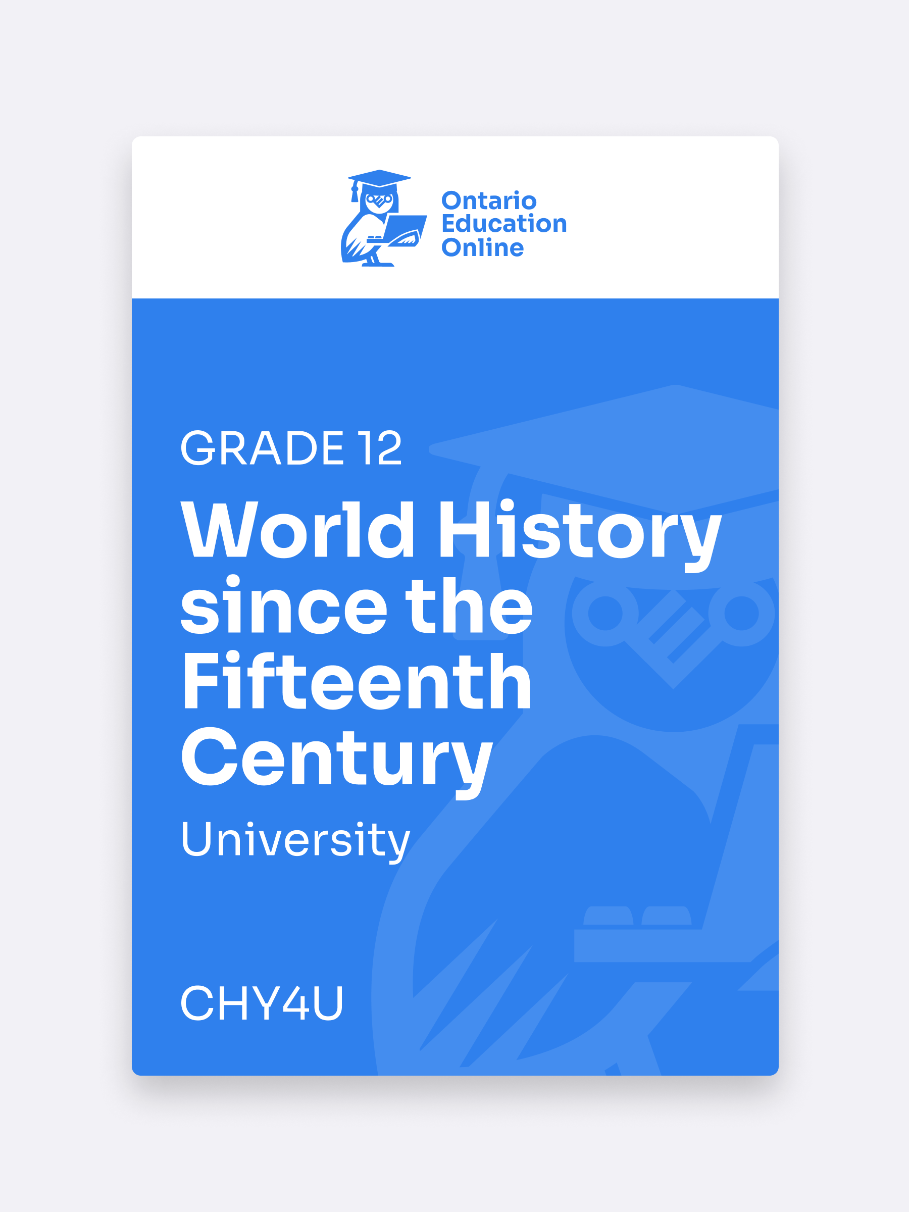 World History since the Fifteenth Century Grade 12 (University)