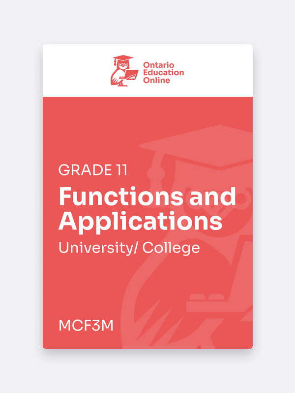 Grade 11 Mixed Functions and Applications Online | MCF3M