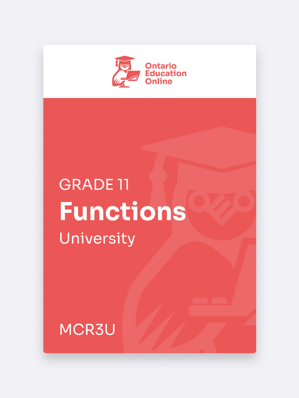 Grade 11 University Functions Online | MCR3U