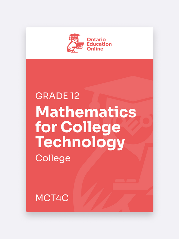 Grade 12 College Math for Technology Online | MCT4C