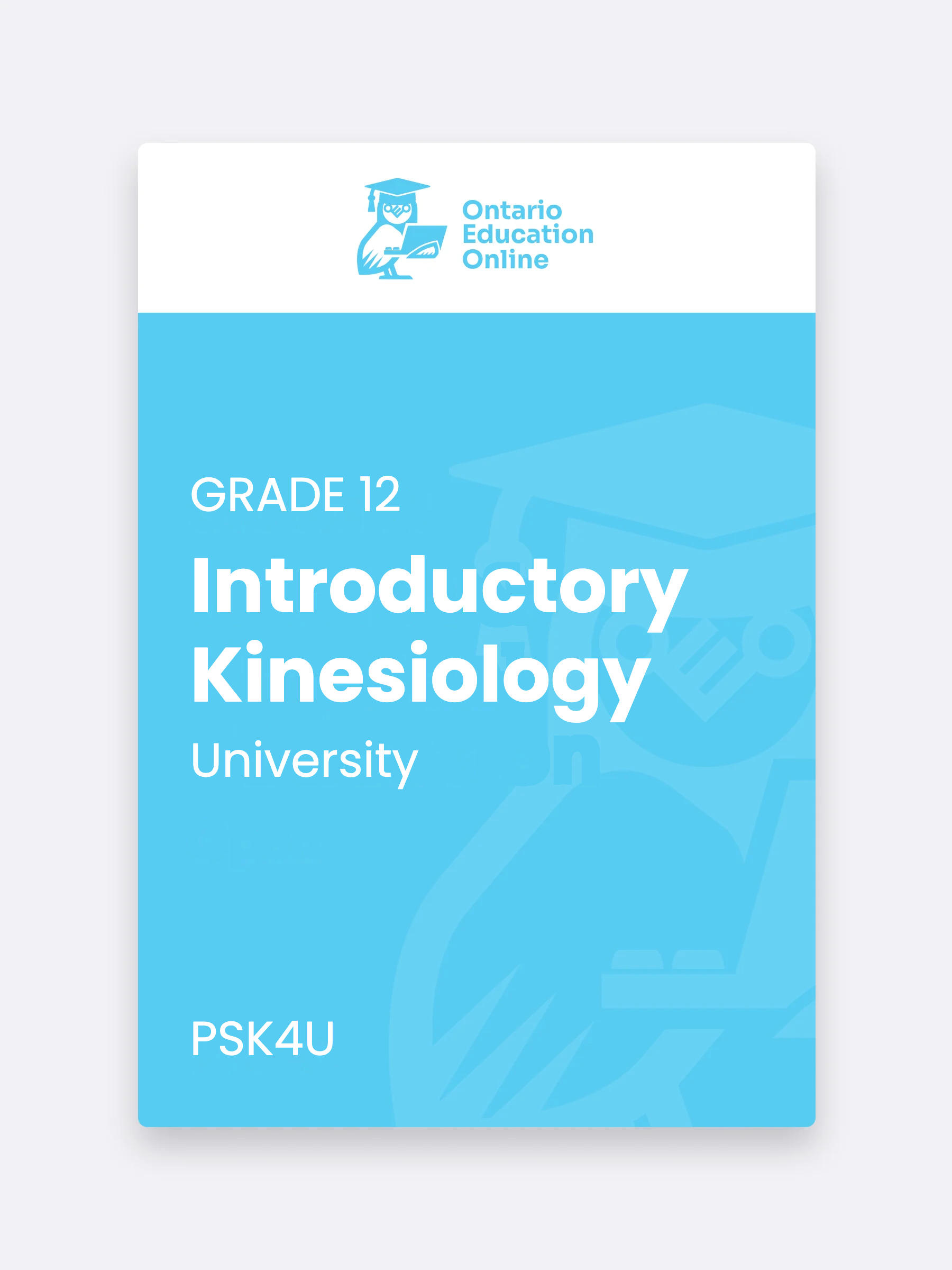 PSK4U Grade 12 Introductory Kinesiology course cover